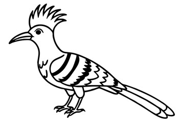 Modern Hoopoe Vector Art
