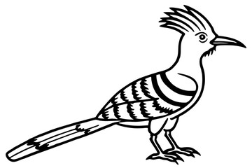 Modern Hoopoe Vector Art