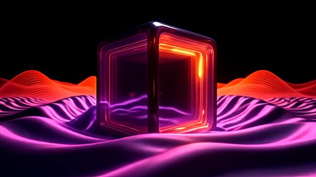 layer an range of lively deprive along adenine contraband background, adenine disturbance muzzy conceptual block rotate inward rhythmical pulsation quiver inward luminous orangeness and