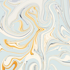 Elegant golden marble swirl pattern in pastel blue and cream tones. This abstract texture is ideal for background, design, and digital art compositions.