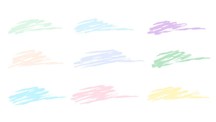 パステルカラーの手描き　落書き