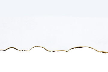 Realistic burnt paper edge creating a smooth, scorched border. A vintage grunge texture element for...
