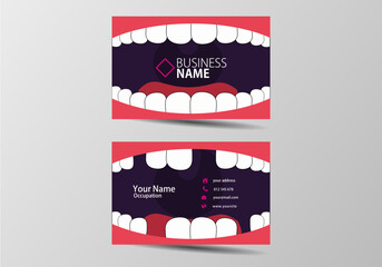 Smiles & Gaps – A Dual-Faced Dentist Business Card Vector Template (Front: Clean Teeth | Back: Missing Teeth) – Ideal for Dental Clinics & Oral Health Experts