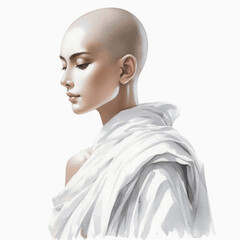 Chedi Light:Mae Chi isolated watercolor vector illustration svg