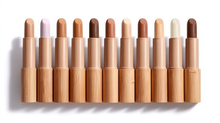 Variety of Creamy Concealer Sticks in Diverse Shades for Flawless Skin Tone Matching and Makeup Application