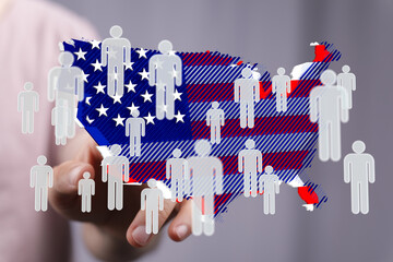 Interactive map showing population density across the United States.  Ideal for demographic studies.