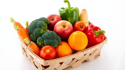 Assorted Fresh Fruits and Vegetables for Healthy Lifestyle