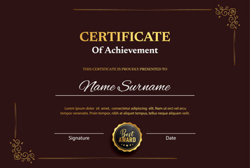 Simple employee of the month certificate