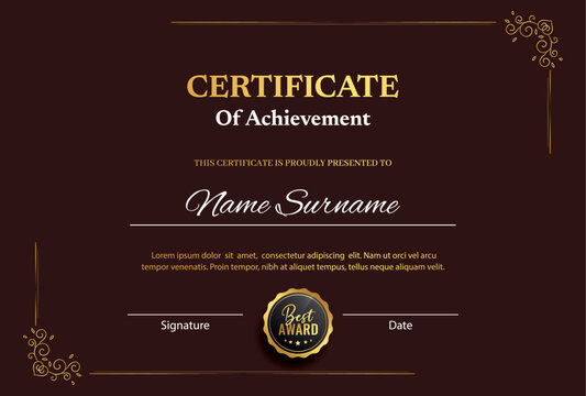 Simple employee of the month certificate	 - Powered by Adobe