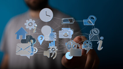 Digital technology, network, connection, data, internet, communication, global,  innovation,...