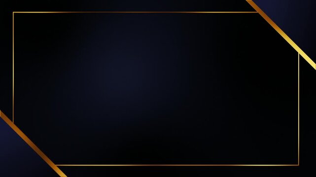 Modern Luxury Gold Frame Animation with Dynamic Floating and Shiny Light Effect