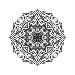 Vintage Bloom: Classic Floral Mandala Design
