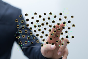 Visual representation of interconnected data files.  Ideal for network, cloud, and data management...