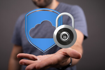 Cloud security, data protection, cybersecurity, online safety, digital privacy, secure storage,...