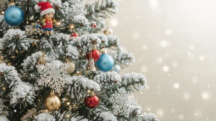 Picture of playthings hanging on a frosty tree