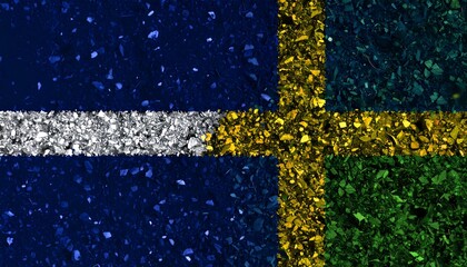 Flag design with textured, segmented colors