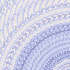Geometric Harmony: A mesmerizing geometric pattern of repeating arcs and arrows creates a harmonious abstract design in soothing blue and white hues.