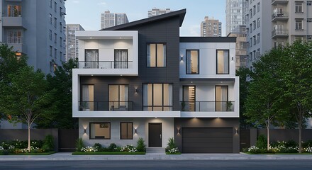 Obraz premium Urban Monolith: Twilight Hues