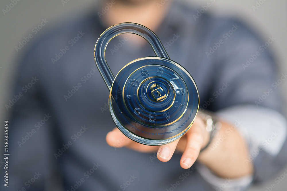 Poster enhance your online security. learn how strong passwords and data protection safeguard your informat