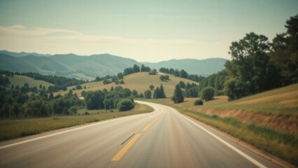 Naklejka premium Creative design background showcasing road and blurred scenic texture