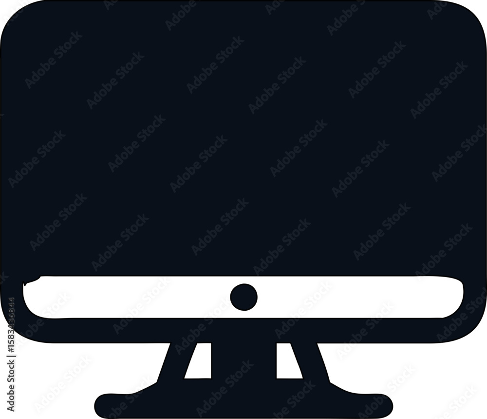 Aufkleber clean desktop display screen icon in vector format, perfect for tech and digital themes. tv, lcd, le