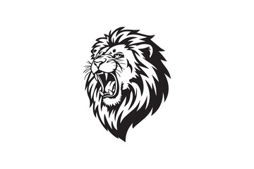 roaring lion illustration vector