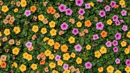 Bright Petunia Blossom Scene