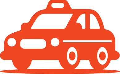 Obraz premium Classic Taxi Silhouette Illustration Art