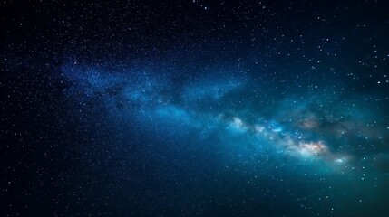 Fototapeta premium Breathtaking View of the Milky Way Galaxy Illuminating the Night Sky with Stars Cosmic Dust and Celestial Colors in Deep Space