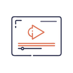 Play button on screen Material SVG Icon