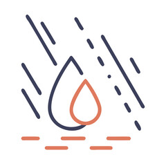 Raindrop falling Material SVG Icon