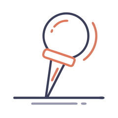 Push pin with round head Material SVG Icon
