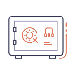 Safe with combination lock Material SVG Icon