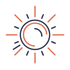 Sun with rays Material SVG Icon