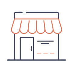 Storefront with awning Material SVG Icon