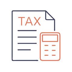 Tax document with calculator Material SVG Icon