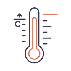 Thermometer high temperature Material SVG Icon
