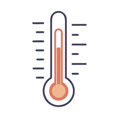 Thermometer with red mercury Material SVG Icon