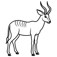 Antelope line art vector