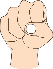 Illustration of a Clenched Human Fist