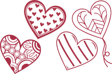 heart shape icons set . Black Red Green Blue love symbol on transparent background. paint brush drawn shape vector.colours, graphic, greeting, heart, marriage, minimal, paint, romance, romantic, 