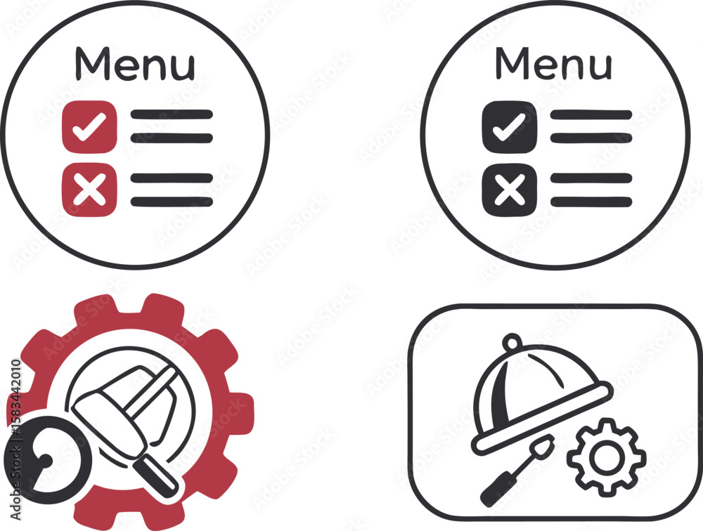 Poster menu icon. option menu symbol for app or website. vector illustration on transparent background.icon