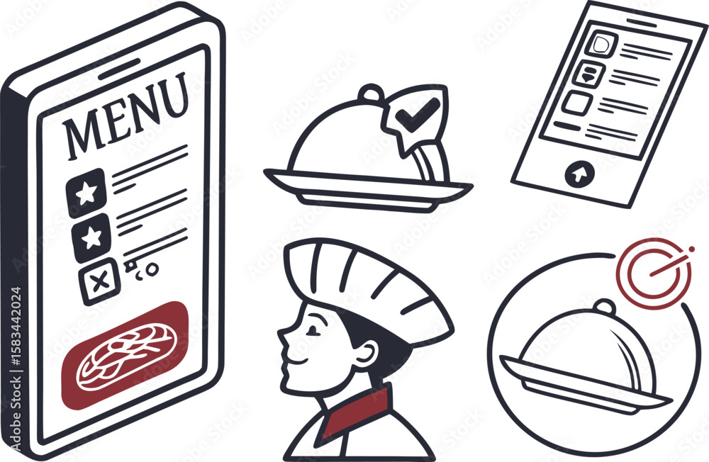 Poster menu icon. option menu symbol for app or website. vector illustration on transparent background.icon