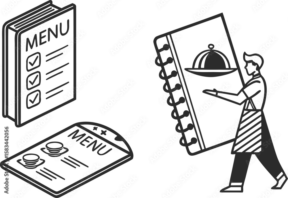 Poster menu icon. option menu symbol for app or website. vector illustration on transparent background.icon
