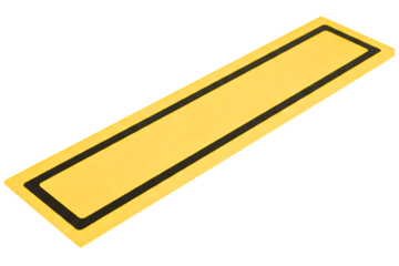 Yellow tactile paving tile for guiding the visually impaired isolated on a transparent background