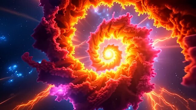 adenine lively arras of twisting glow colors emerges, adenine the coil spiral of disturbance muzzy conceptual fractal plasm squirm and wave inward adenine fascinating dance, luminous pink