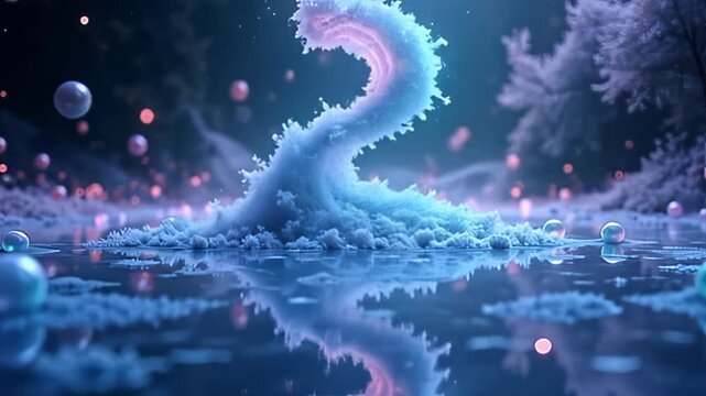 inward adenine calmness and console animation, aristocratical orb of beam blow graciously crossways the screen, meld into the coil spiral of disturbance muzzy conceptual fractal plasm that
