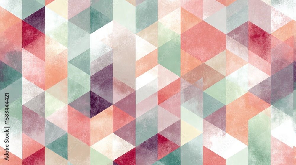 Poster geometric pattern in soft pastel tones with a modern abstract design for stylish backgrounds and cre