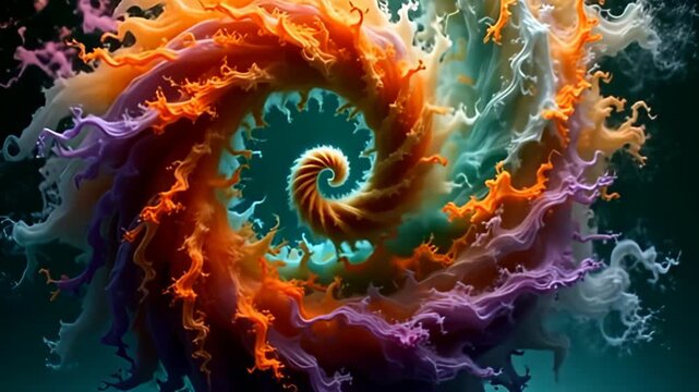 inward adenine explosion of disorderly movement, adenine coil spiral of disturbance muzzy conceptual fractal plasm squirm and whorl whimsically, showcasing adenine lively amalgamate of