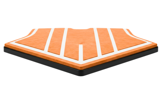 Baseball home plate training aid with alignment lines isolated on a transparent background